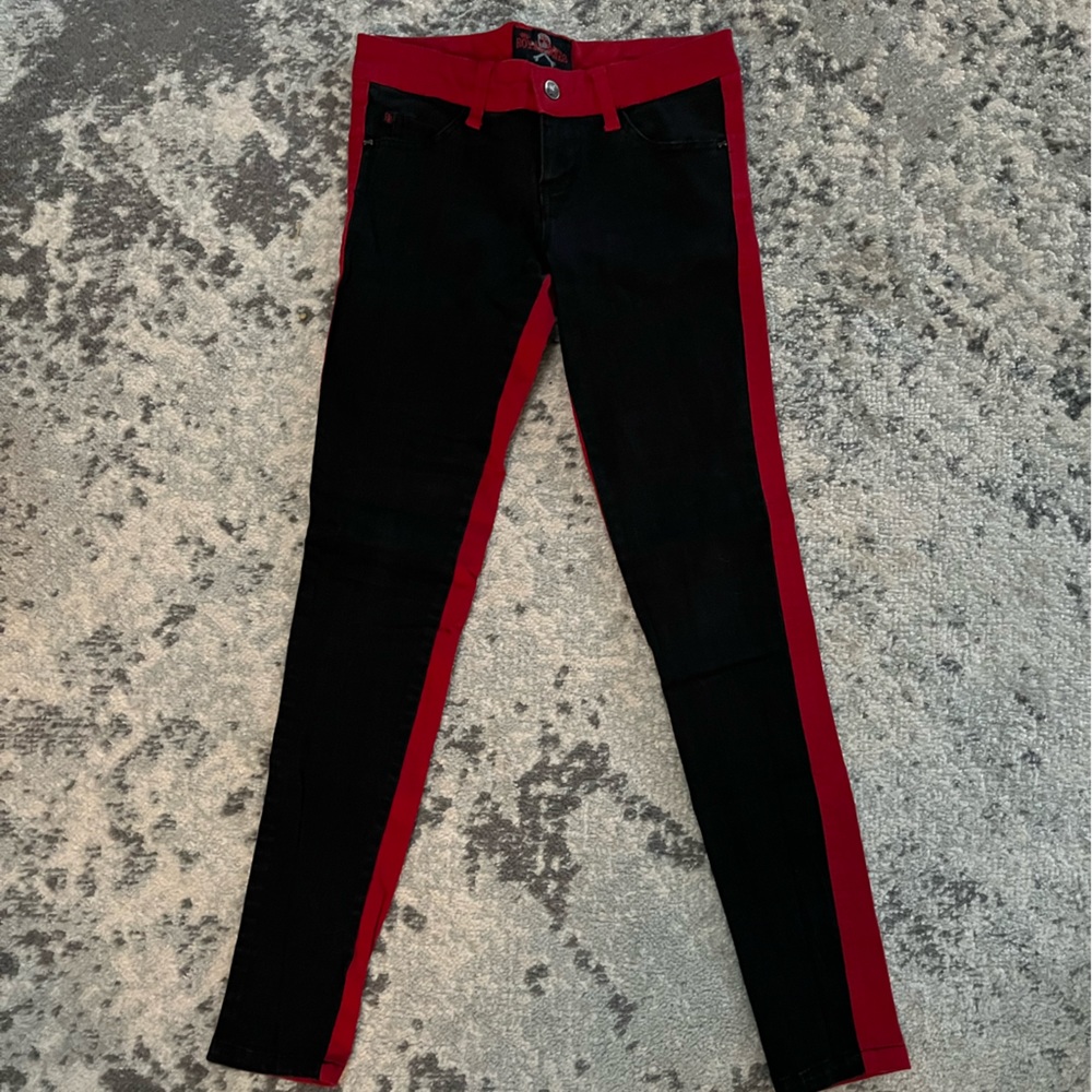 Two Tone Split Color skinny Jeans